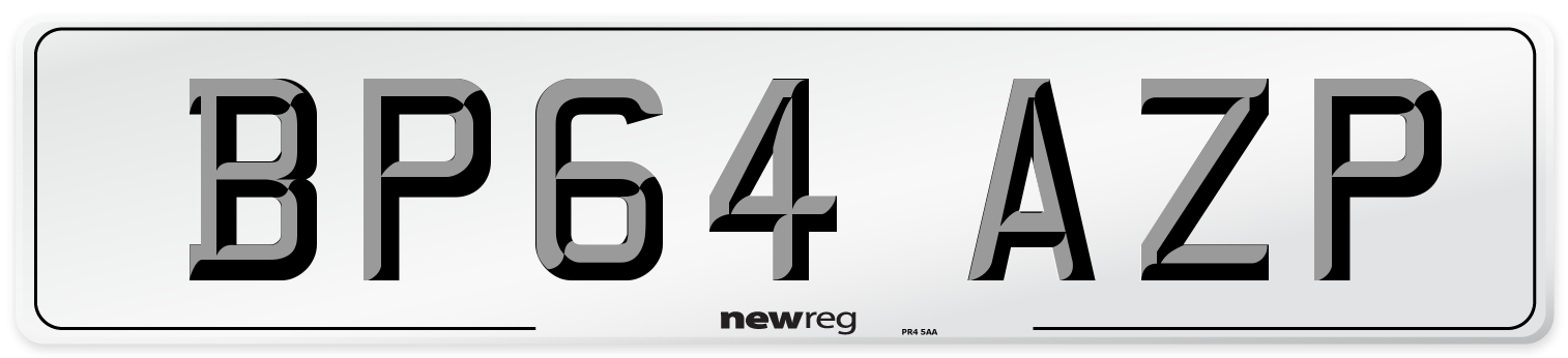 BP64 AZP Number Plate from New Reg